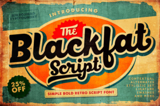 Blackfat Script: A Bold Retro Script Font for Design Projects