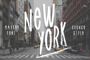 New York: The Handcrafted Grunge Brush Font That Stands Apart