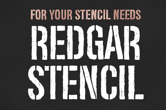Redgar Stencil: A Weathered Stencil Font for Authentic Design